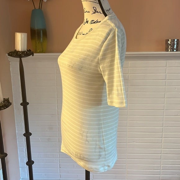 Vince Stripe S/S Sleeve Tee Shirt - Picture 5 of 7